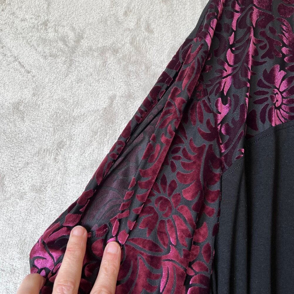Any Wear By Catherines Velvet Burnout Flare Sleeve Cold Shldr 5X Whimsigoth NWT - Picture 8 of 11